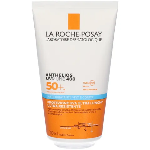 La Roche-Posay Anthelios UVMune 400, Latte Solare Idratante SPF50+, Per Tutti i Tipi di