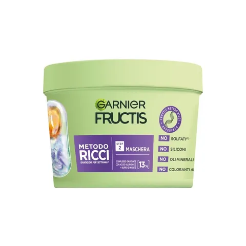 Garnier Fructis Maschera Idratante, Per Capelli Ricci Definiti e Idratati, Arricchita con