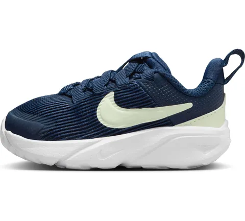 Nike DX7615-409 Nike Star Runner 4 Uomo, Midnight Navy/Volt Tint-Dusty Cactus EU 37.5