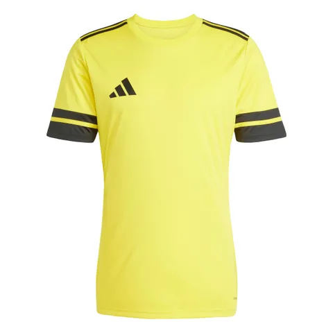 adidas Uomo Squadra25 Jersey Short Sleeve Shirt, Team Yellow/Black, L