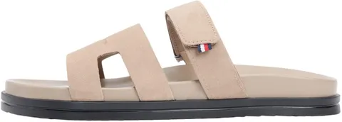 Tommy Hilfiger Sandali bassi da uomo regolabili in pelle scamosciata premium FM0FM0FM05774, BEIGE (Coastal Taupe), 40