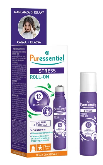 Puressentiel Roller Aroma Stress ai 12 Oli Essenziali dai 7 anni 5 ml