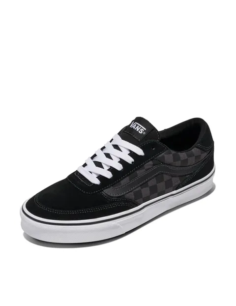 Vans Uomo Brooklyn LS Sneakers Checkerboard Black And Asphalt 39 EU