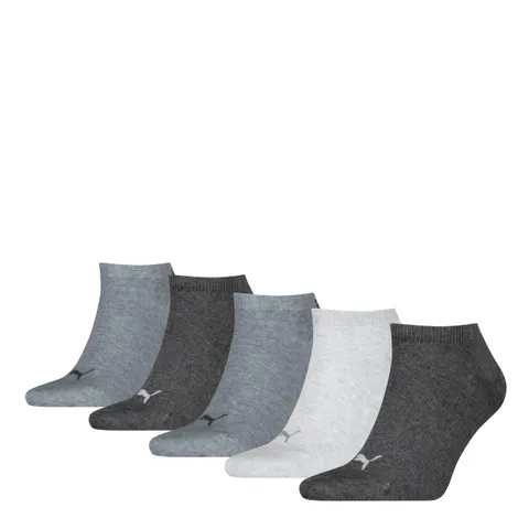 PUMA Sneaker Plain 5P, Calzini, Unisex - Adulto, Anthraci/l Mel Grey/m Mel Grey - New