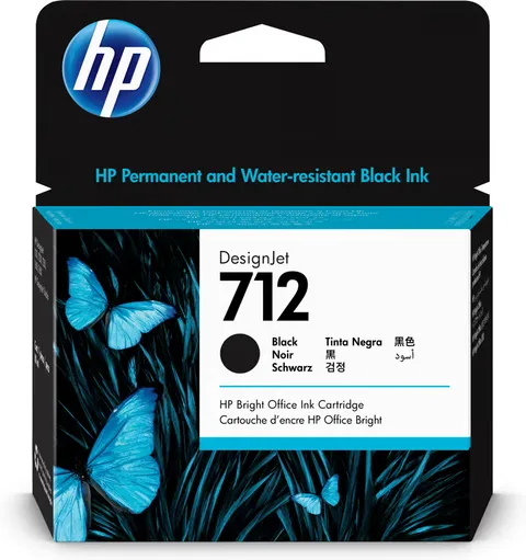 HP 712 3ED71A, Cartuccia Originale, Compatibile con Stampanti DesignJet T650, T630, T250, T230, Serie Studio 713 Testina di Stampa DesignJet, Nero