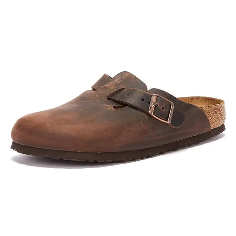 Birkenstock 860133 Boston Habana, Oiled Leather Zoccoli Uomo, Habana EU 37