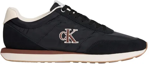 Calvin Klein Runner retrò da Uomo Ess Mix Mat Ym0Ym01361 Low Top, Nero (Nero/Anacardio