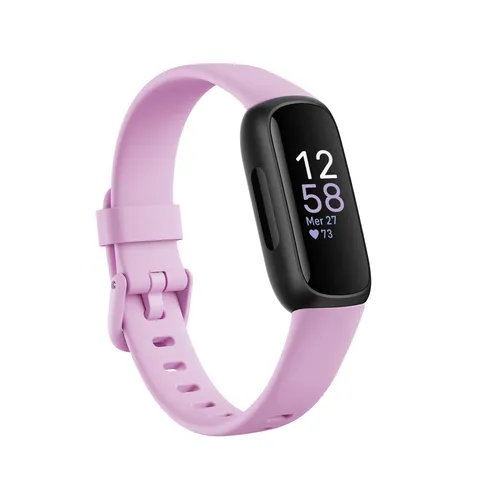 Tracker per fitness e benessere Fitbit Inspire 3 con autonomia fino a 10 giorni e compatibile con Android e Ios, Lilla tenue