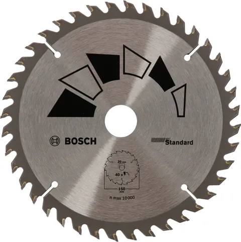 Bosch 1x Lama per Sega Circolare Standard (per Legno, Ø 150 x 2.2/1.5 x 20/16 mm, 40