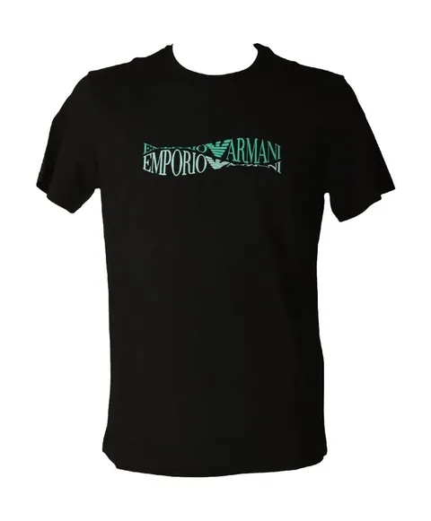 Emporio Armani Crew Neck T-Shirt, Logo EA Nero, XXL Uomo