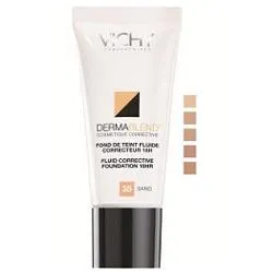 Vichy Dermablend Fondotinta Correttore Fluido, Alta Coprenza Senza Effetto Maschera