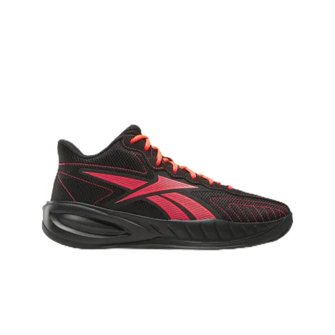 Reebok Scarpe da Ginnastica Unisex, Core Black/Neon Cherry/Core Black, 35 EU, Core Black