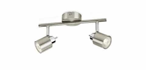 Philips Meranti Lampada con 2 Faretti, senza Lampadina, Nickel