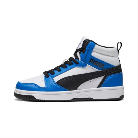 PUMA Rebound V6 Mid Jr, Scarpe da ginnastica Unisex - Bambini e ragazzi, Puma White Puma