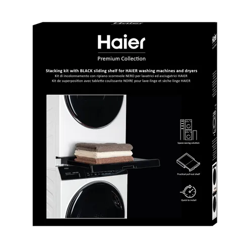 Haier Kit icolonnamento con Ripiano Scorrevole - Nero