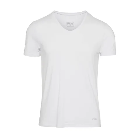 Fila FU5001 T-Shirt, Maglietta a Manica Corta Uomo, Bianco, XXL