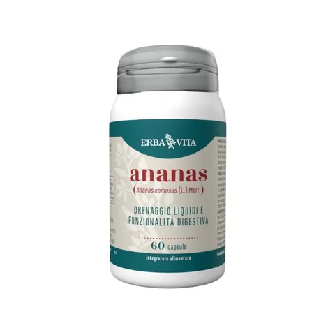 ERBA VITA Integratore Alimentare di Ananas - 60 Capsule - Favorisce drenaggio dei liquidi