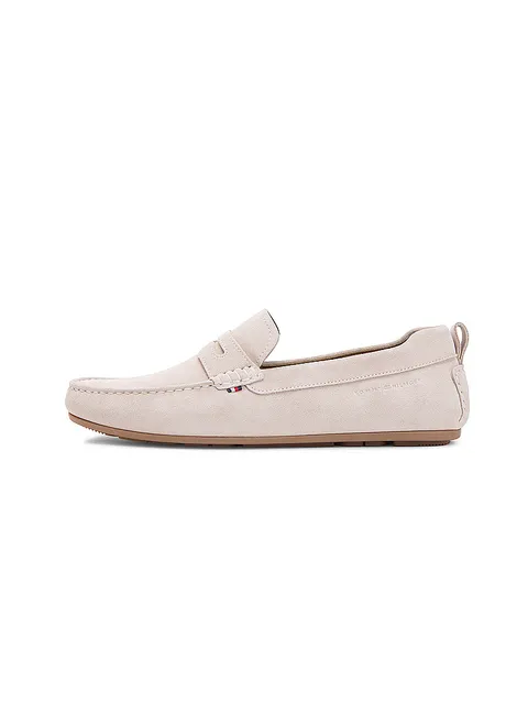 Tommy Hilfiger Uomo Scarpa Driver Core in Suede, Beige (Classic Beige), 45