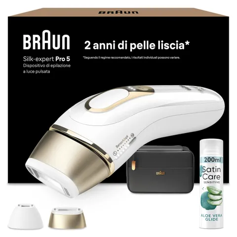 Braun Silk·Expert Pro 5 Epilatore Luce Pulsata, Epilazione a Casa, Alternativa