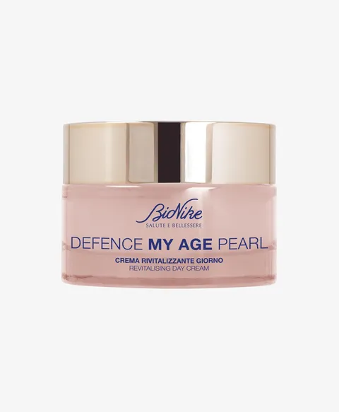 Bionike Defence My Age Pearl - Crema Viso Giorno Antiage con Acido Ialuronico, Contrasta