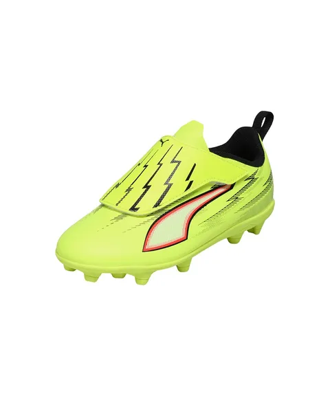 PUMA Ultra 6 Play V FG/AG RB JR Scarpe da Calcio, Giallo Alert Nero-incandescente