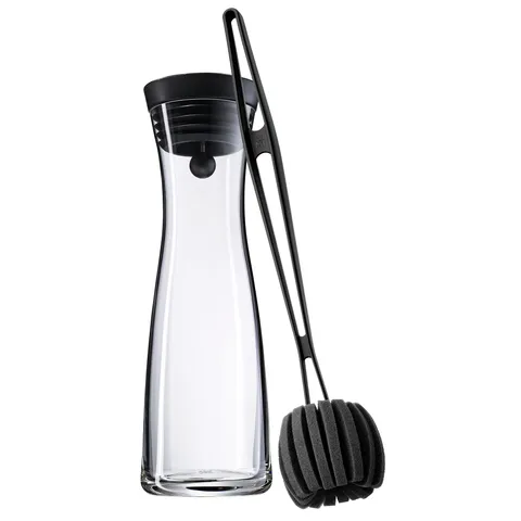 WMF Basic, caraffa per Acqua con Spazzola per la Pulizia, caraffa in Vetro con Coperchio