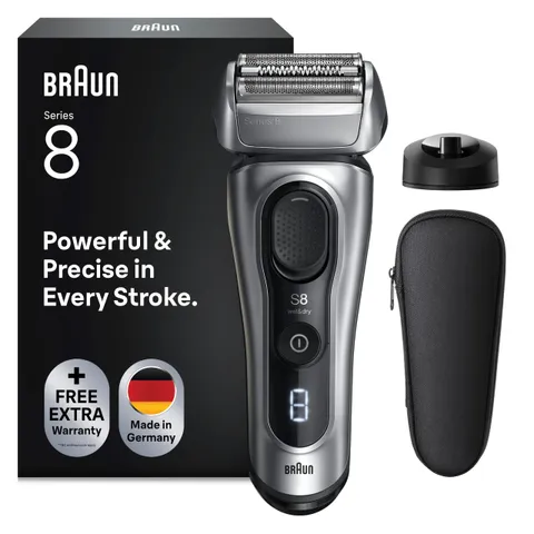 Braun Series 8 rasoio elettrico da uomo, testa di precisione 4+1 e trimmer, SensoAdapt