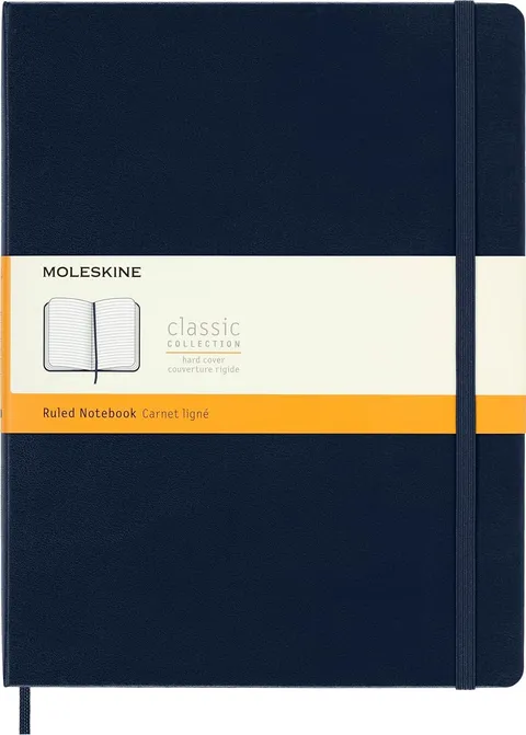 Moleskine Classic Notebook, Taccuino a Righe, Copertina Rigida e Chiusura Elastica