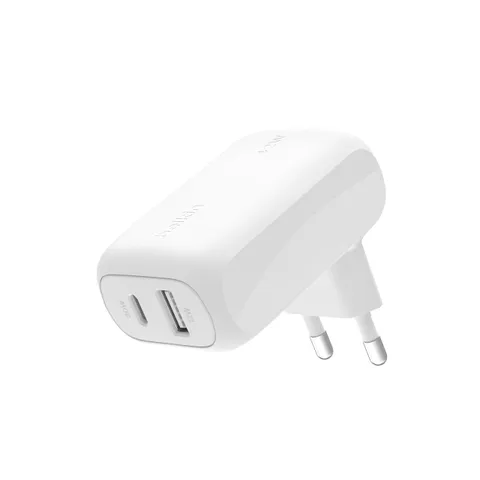 Belkin BoostCharge doppio caricatore usb da parete da 42 W, ricarica rapida USB-C + USB-A