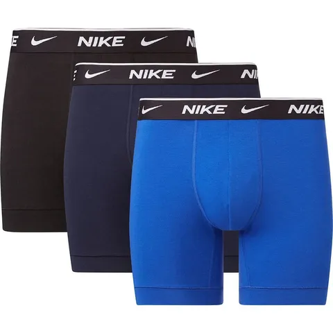 Nike Underwear Uomo Essential Boxer Briefs Pacco da 3 - vestibilità Aderente, Materiale
