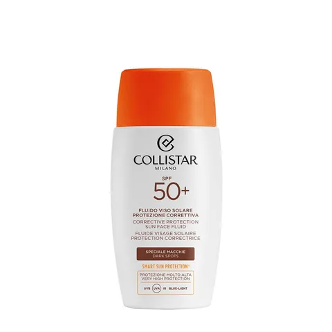 Collistar Fluido Solare SPF 50+, Crema Viso Alta Protezione Solare Anti-Macchie