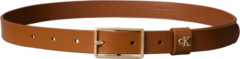 Calvin Klein Donna Cintura Square Buckle Loop 2,5 cm con Logo, Marrone (Argan Oil/Antique