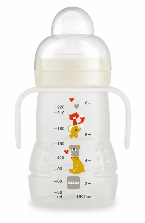 MAM Biberon e Tazza 2 in 1, 220 ml 4+ Mesi