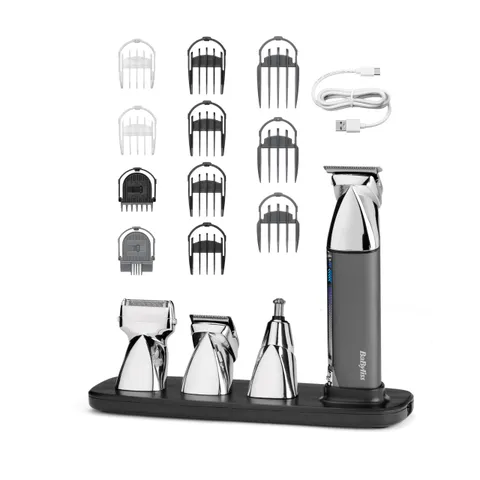 BaByliss Multikit Grooming 15in 1 Super-X Metal, per barba viso corpo e capelli