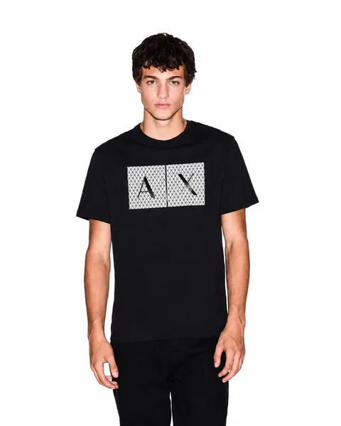 Armani Exchange 8nztck, Maglietta a Maniche Corte, Uomo, Nero (Black 1200), XL