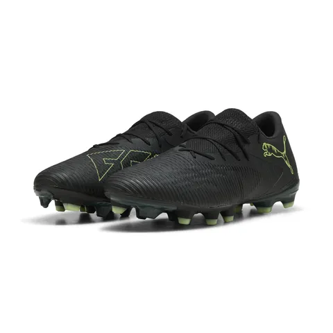 Puma Scarpa Unisex Future 8 Match Low Fg/AgSoccer, Puma Nero Fizzy Verde Chiaro Terreno