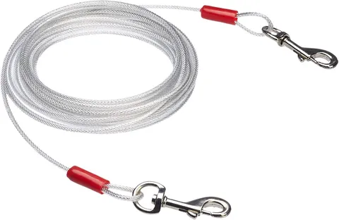 Amazon Basics Guinzaglio da cortile per cani fino a 41 kg, 7,62 m, Bianco
