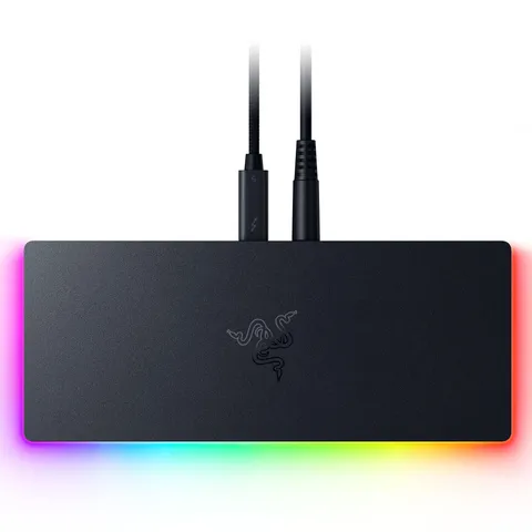 Razer Thunderbolt 5 Dock Chroma - 11 porte con slot di memoria M.2-3x display 4K con 144 Hz o 1x display 8K - compatibile con Thunderbolt Share - 140W passthrough - spina UE - PC/Mac | Nero