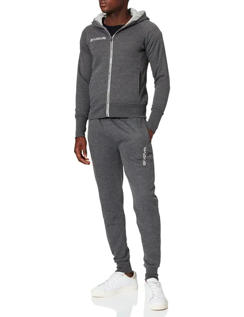 Givova TUTA KING STAR Donna Felpa Grigio Scuro/Grigio Chiaro L