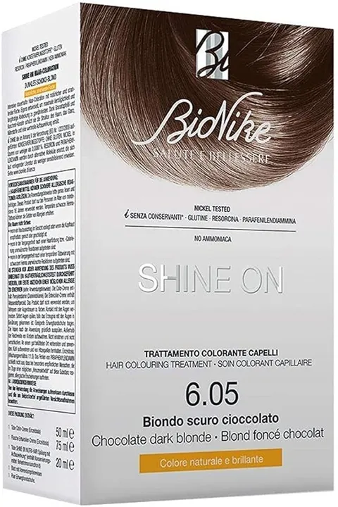 Bionike Shine On - Trattamento Colorante Capelli, Kit Tinta per Cute Sensibile Senza