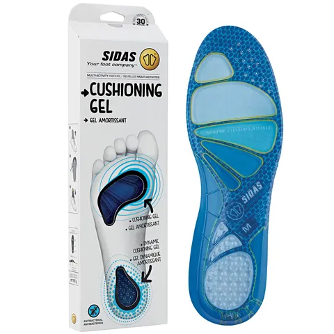 Sidas Solette Cushioning Gel, Solette in gel per scarpe quotidiane e da lavoro, Comfort a
