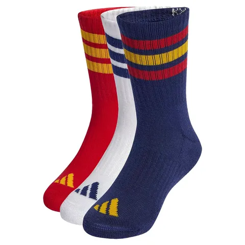 adidas Mixte enfant 3STRIPES Cushioned Sportswear CREW Socks 3 PAIR PACK, dark blue/team