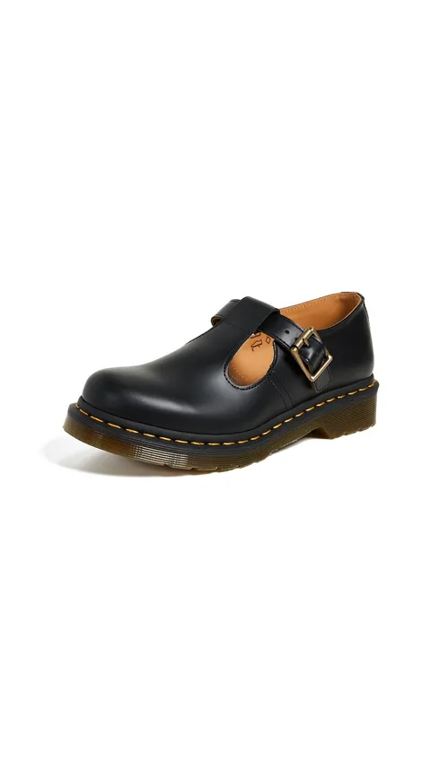 Dr Martens -14852001- Polley Smooth, Sandali Donna, Nero, 42