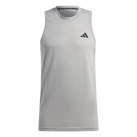 Adidas Uomo Train Essentials Feelready Training Sleeveless Tee, Medium Grey