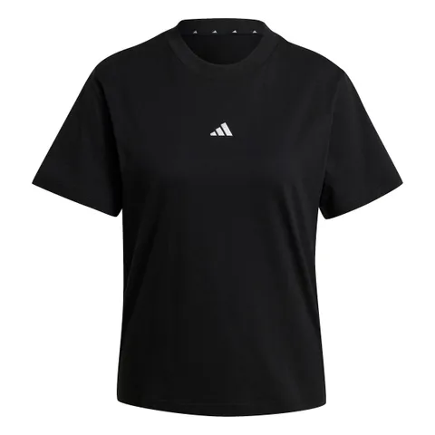 adidas Donna Essentials Small Logo Cotton Shirt, Black/White, XXL