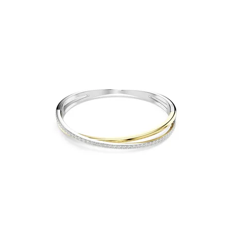 Swarovski Bracciale rigido Hyperbola, Taglio Round, Bianco, Mix di finiture