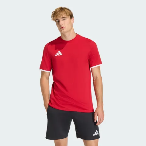 adidas Uomo Entrada26 Shirt, Team Power Red 2/White, L