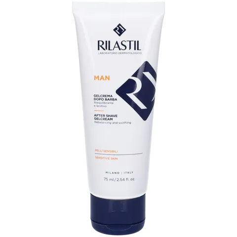 Rilastil Man Gel Crema Dopobarba, Trattamento Idratante e Riequilibrante, Pelli