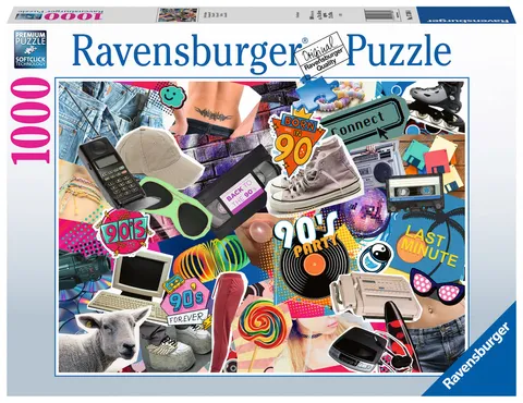 Ravensburger - Puzzle 1000 Pezzi Gli anni 90​ | Puzzle Per Adulti E Tutta La Famiglie