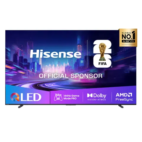 Hisense TV 100" QLED 4K 144Hz 100E7Q PRO, Smart TV Vidaa U8, Dolby Vision IQ, HDR 10+
